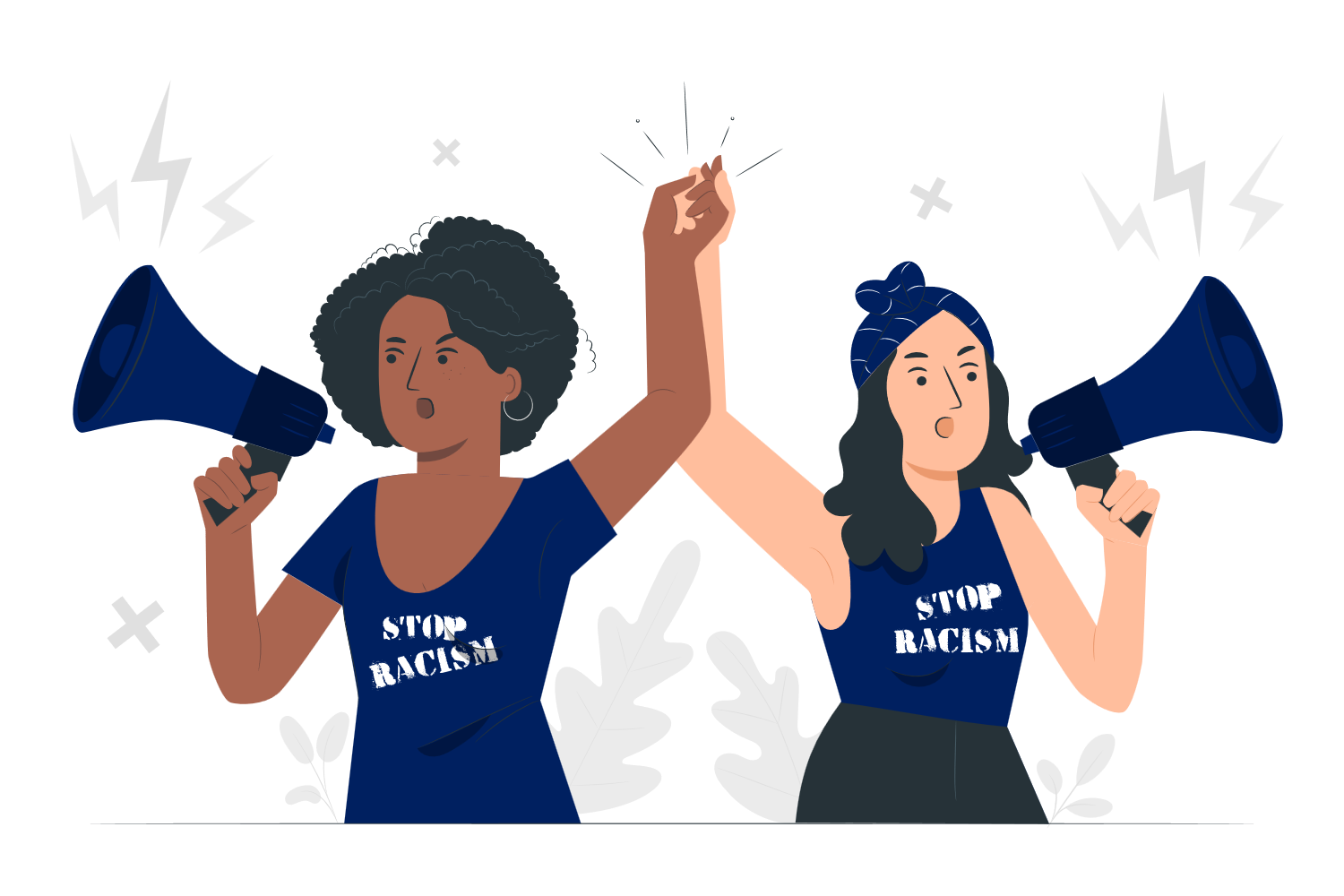 Illustration : prise de parole contre le racisme