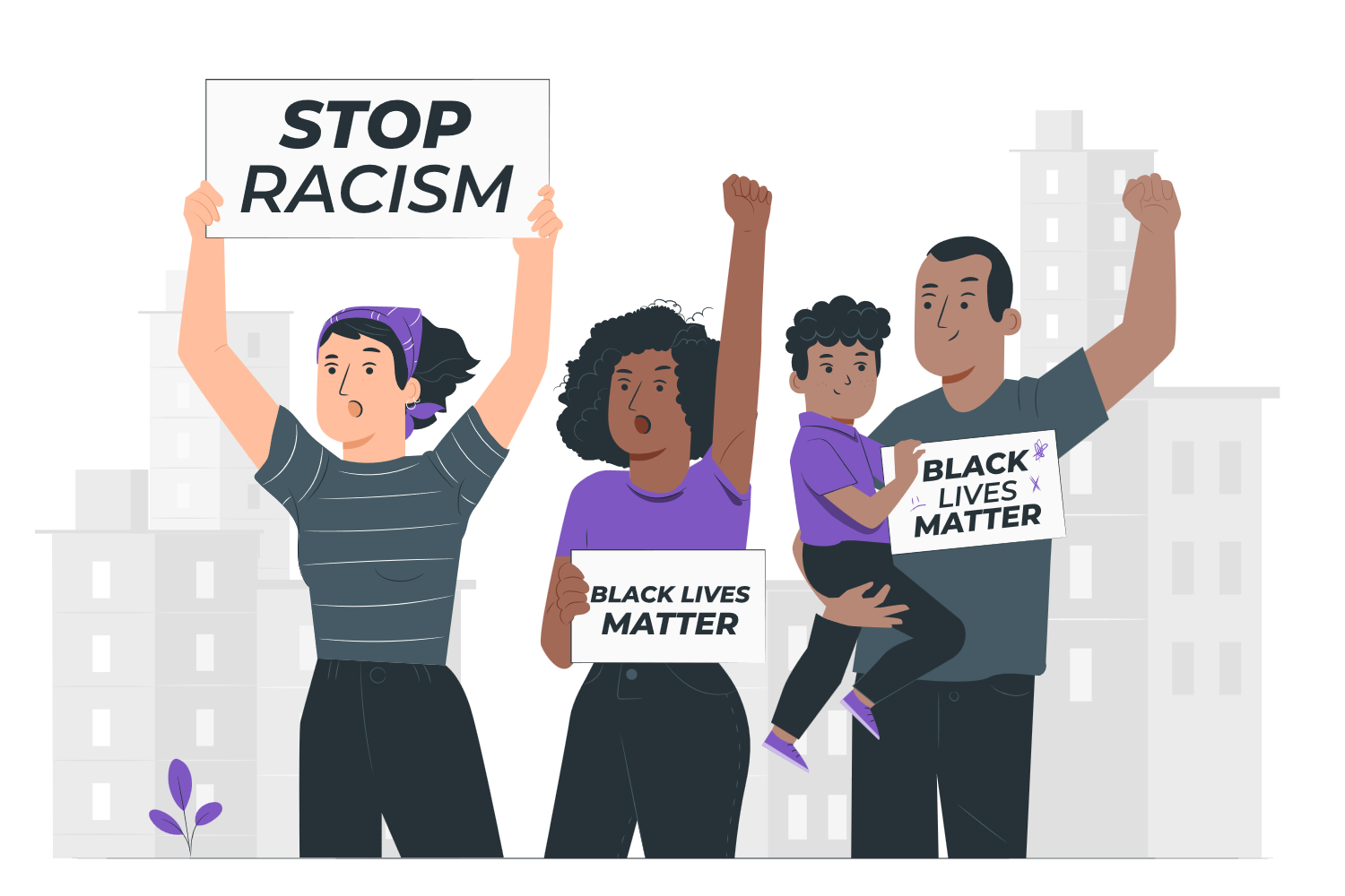 Illustration : mobilisation contre les discriminations